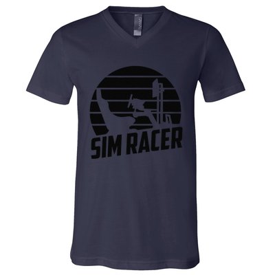 Gaming Simulation Racer Race Car Sim Racing V-Neck T-Shirt