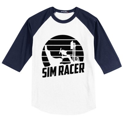 Gaming Simulation Racer Race Car Sim Racing Baseball Sleeve Shirt