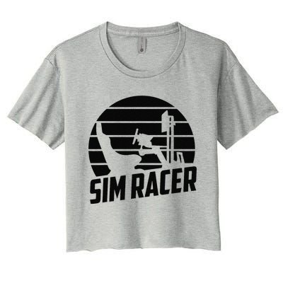 Gaming Simulation Racer Race Car Sim Racing Women's Crop Top Tee