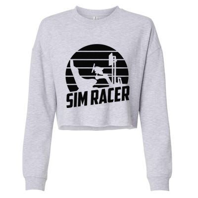 Gaming Simulation Racer Race Car Sim Racing Cropped Pullover Crew