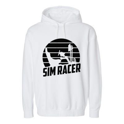 Gaming Simulation Racer Race Car Sim Racing Garment-Dyed Fleece Hoodie