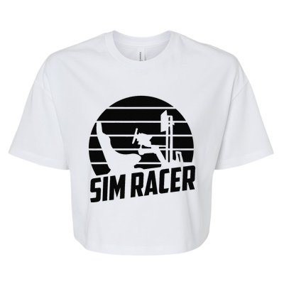 Gaming Simulation Racer Race Car Sim Racing Bella+Canvas Jersey Crop Tee