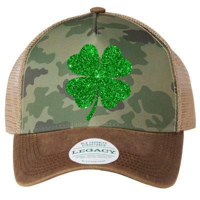 Glitter Shamrock St Patrick's Day Legacy Tie Dye Trucker Hat