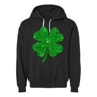 Glitter Shamrock St Patrick's Day Garment-Dyed Fleece Hoodie
