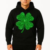 Glitter Shamrock St Patrick's Day Hoodie