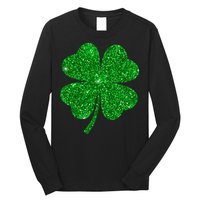 Glitter Shamrock St Patrick's Day Long Sleeve Shirt