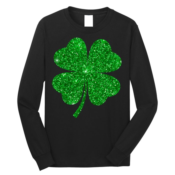 Glitter Shamrock St Patrick's Day Long Sleeve Shirt