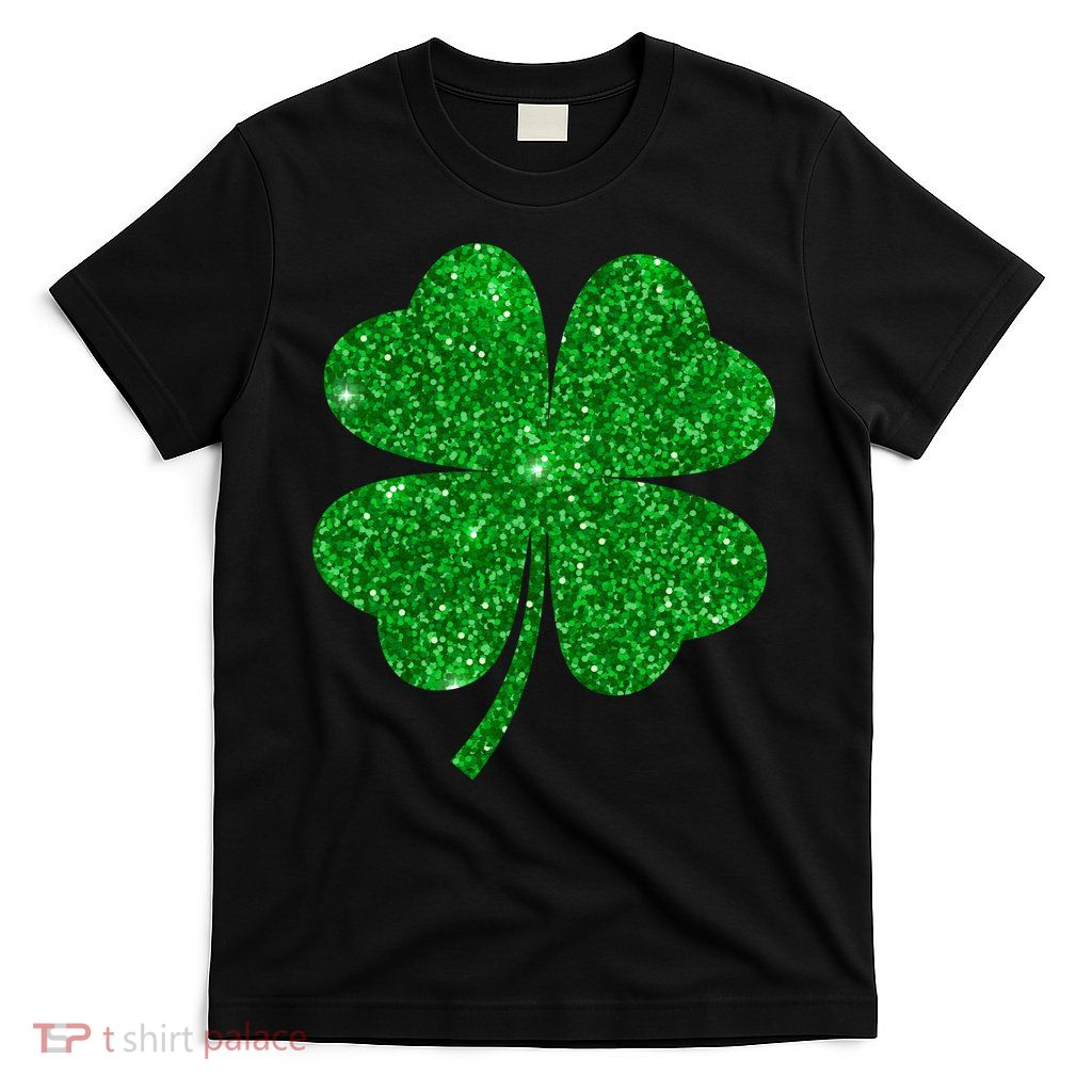 Glitter Shamrock St Patrick's Day T-Shirt