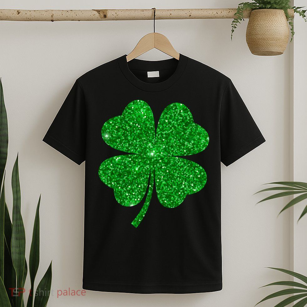 Glitter Shamrock St Patrick's Day T-Shirt