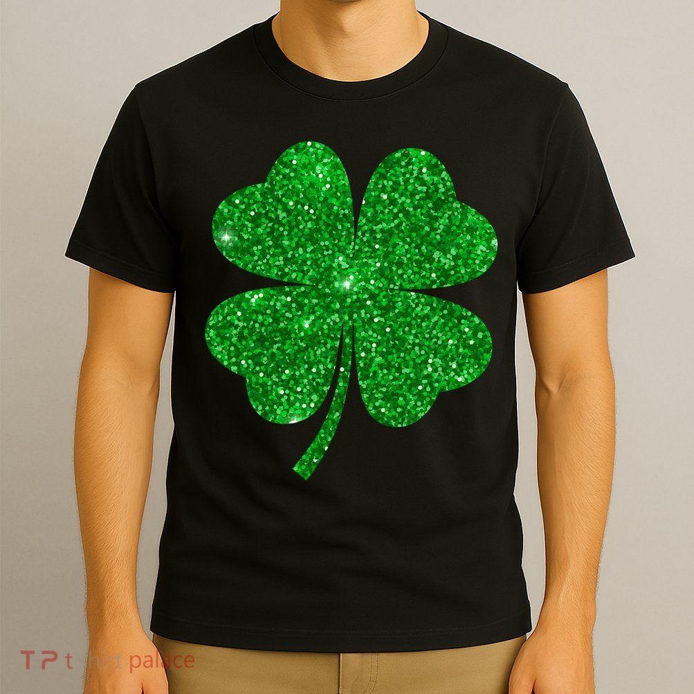 Glitter Shamrock St Patrick's Day T-Shirt