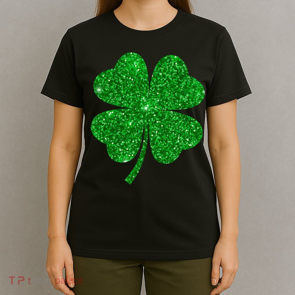 Glitter Shamrock St Patrick's Day T-Shirt