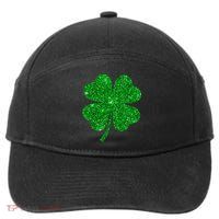 Glitter Shamrock St Patrick's Day 7-Panel Snapback Hat