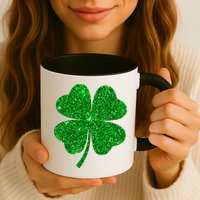 Glitter Shamrock St Patrick's Day Mug