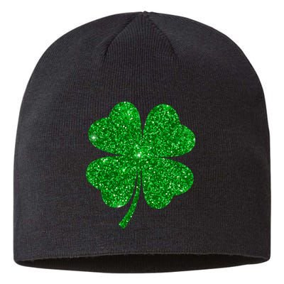 Glitter Shamrock St Patrick's Day Sustainable Beanie