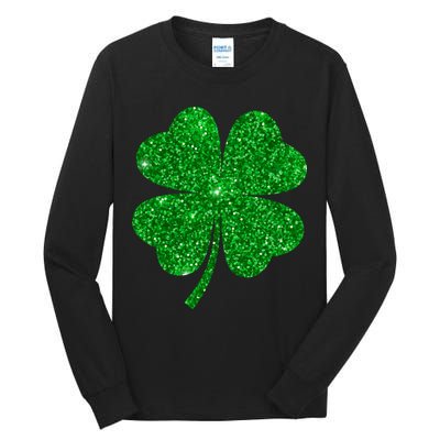 Glitter Shamrock St Patrick's Day Tall Long Sleeve T-Shirt