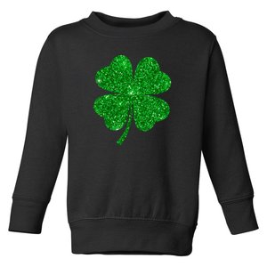 Glitter Shamrock St Patrick's Day Toddler Sweatshirt