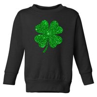 Glitter Shamrock St Patrick's Day Toddler Sweatshirt