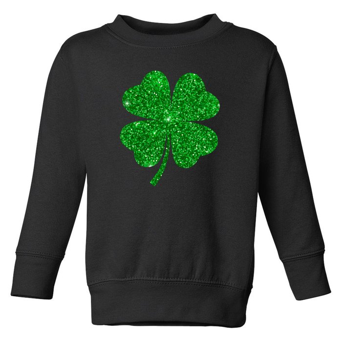 Glitter Shamrock St Patrick's Day Toddler Sweatshirt