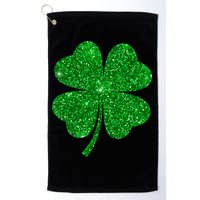 Glitter Shamrock St Patrick's Day Golf Towel