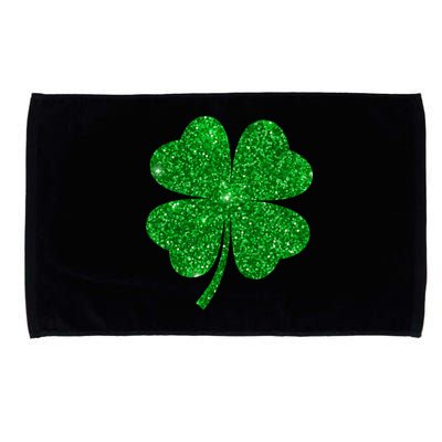 Glitter Shamrock St Patrick's Day Microfiber Hand Towel