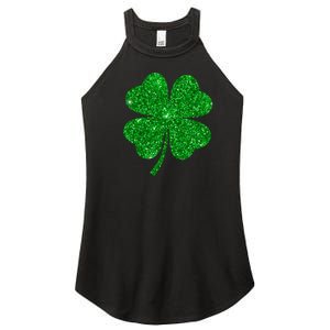 Glitter Shamrock St Patrick's Day Women's Perfect Tri Rocker Tank