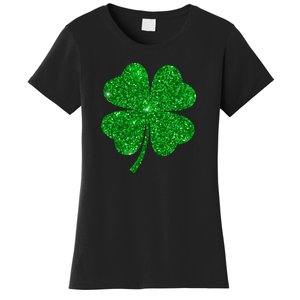 Glitter Shamrock St Patrick's Day Women's T-Shirt