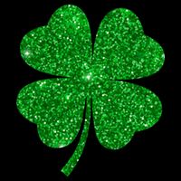 Glitter Shamrock St Patrick's Day Short Acrylic Beanie