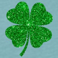 Glitter Shamrock St Patrick's Day Sueded Cloud Jersey T-Shirt