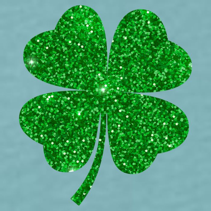 Glitter Shamrock St Patrick's Day Sueded Cloud Jersey T-Shirt