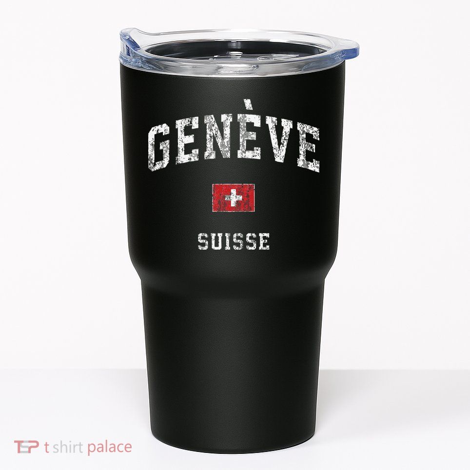 Geneva Suisse Switzerland Vintage Athletic Sports Tumbler
