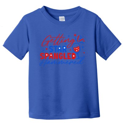 Getting Star Spangled Hammered 4th Of July America Gift Toddler T-Shirt