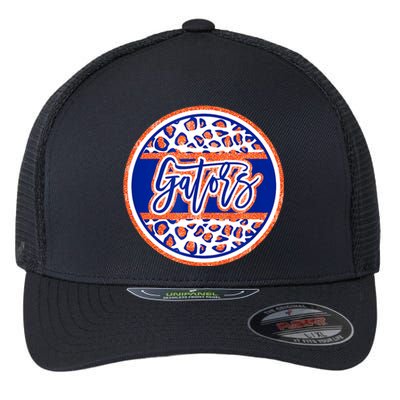 Gators School Sports Fan Team Spirit Mascot Heart Flexfit Unipanel Trucker Cap