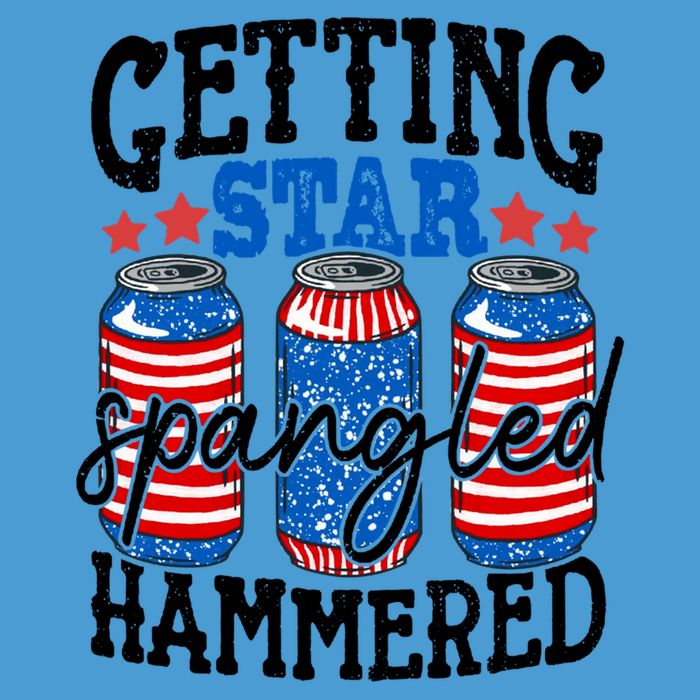 Getting Star Spangled Hammered Funny 4th Of July Patriotic Meaningful Gift Tie Dye Hoodie