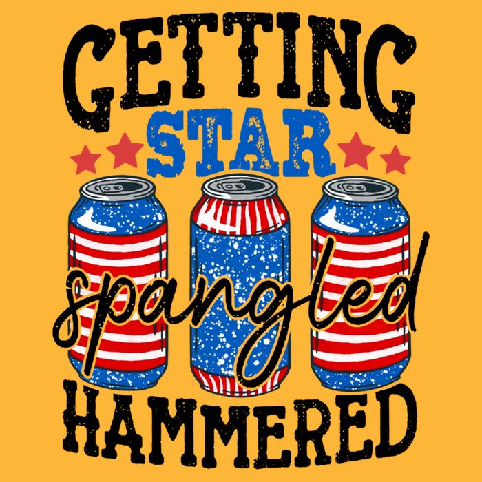 Getting Star Spangled Hammered Funny 4th Of July Patriotic Meaningful Gift Pom Pom 12in Knit Beanie