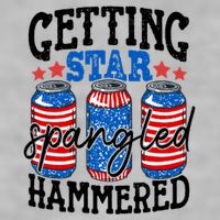 Getting Star Spangled Hammered Funny 4th Of July Patriotic Meaningful Gift Ladies PosiCharge Tri-Blend Wicking Tank