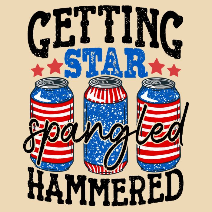 Getting Star Spangled Hammered Funny 4th Of July Patriotic Meaningful Gift Zip Tote Bag
