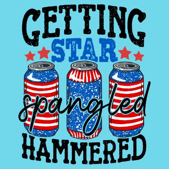 Getting Star Spangled Hammered Funny 4th Of July Patriotic Meaningful Gift Premium T-Shirt