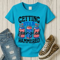 Getting Star Spangled Hammered Funny 4th Of July Patriotic Meaningful Gift Womens T-Shirt
