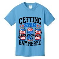 Getting Star Spangled Hammered Funny 4th Of July Patriotic Meaningful Gift Kids T-Shirt