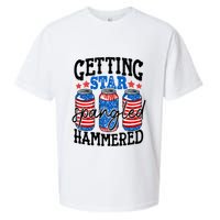 Getting Star Spangled Hammered Funny 4th Of July Patriotic Meaningful Gift Sueded Cloud Jersey T-Shirt