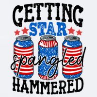 Getting Star Spangled Hammered Funny 4th Of July Patriotic Meaningful Gift Sueded Cloud Jersey T-Shirt