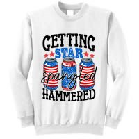 Getting Star Spangled Hammered Funny 4th Of July Patriotic Meaningful Gift Sweatshirt