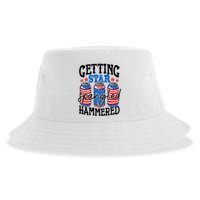 Getting Star Spangled Hammered Funny 4th Of July Patriotic Meaningful Gift Sustainable Bucket Hat