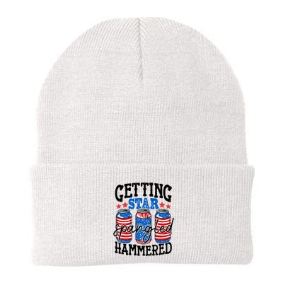 Getting Star Spangled Hammered Funny 4th Of July Patriotic Meaningful Gift Beanie