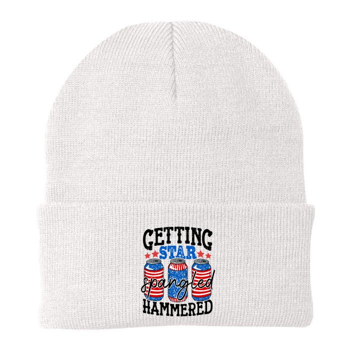 Getting Star Spangled Hammered Funny 4th Of July Patriotic Meaningful Gift Beanie