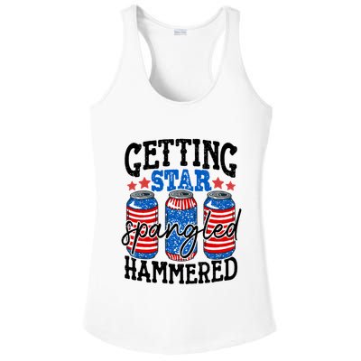 Getting Star Spangled Hammered Funny 4th Of July Patriotic Meaningful Gift Ladies PosiCharge Competitor Racerback Tank