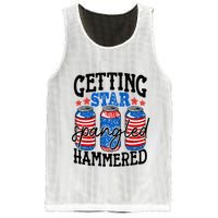 Getting Star Spangled Hammered Funny 4th Of July Patriotic Meaningful Gift Mesh Reversible Basketball Jersey Tank