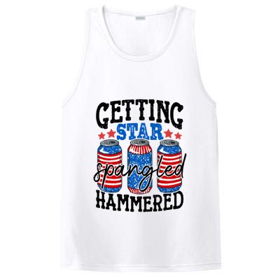 Getting Star Spangled Hammered Funny 4th Of July Patriotic Meaningful Gift PosiCharge Competitor Tank
