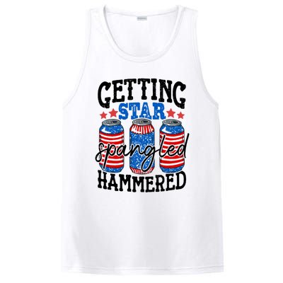 Getting Star Spangled Hammered Funny 4th Of July Patriotic Meaningful Gift PosiCharge Competitor Tank