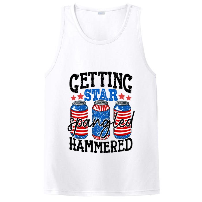 Getting Star Spangled Hammered Funny 4th Of July Patriotic Meaningful Gift PosiCharge Competitor Tank